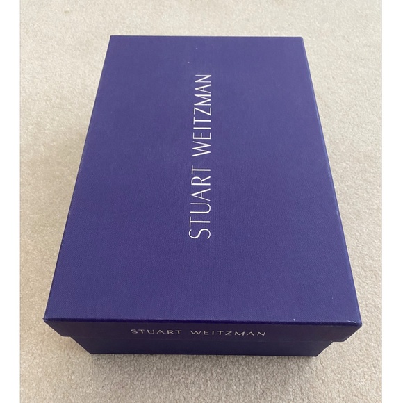 STUART WEITZMAN PLEATED RHINESTONE METALLIC SANDALS - Picture 2 of 11